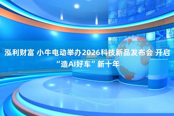 泓利财富 小牛电动举办2026科技新品发布会 开启“造AI好车”新十年