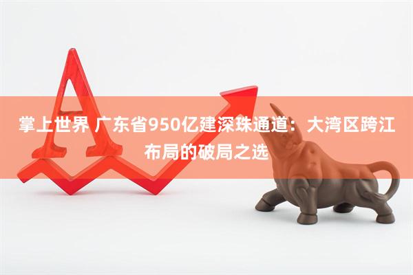 掌上世界 广东省950亿建深珠通道：大湾区跨江布局的破局之选
